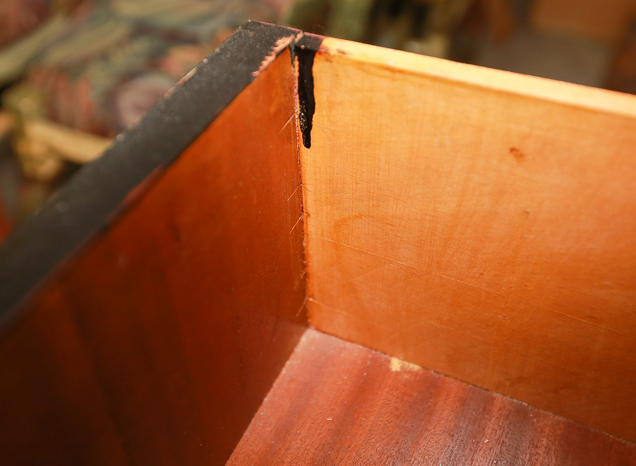 Vintage Louis Phillipe Style Block Front Side Cabinet