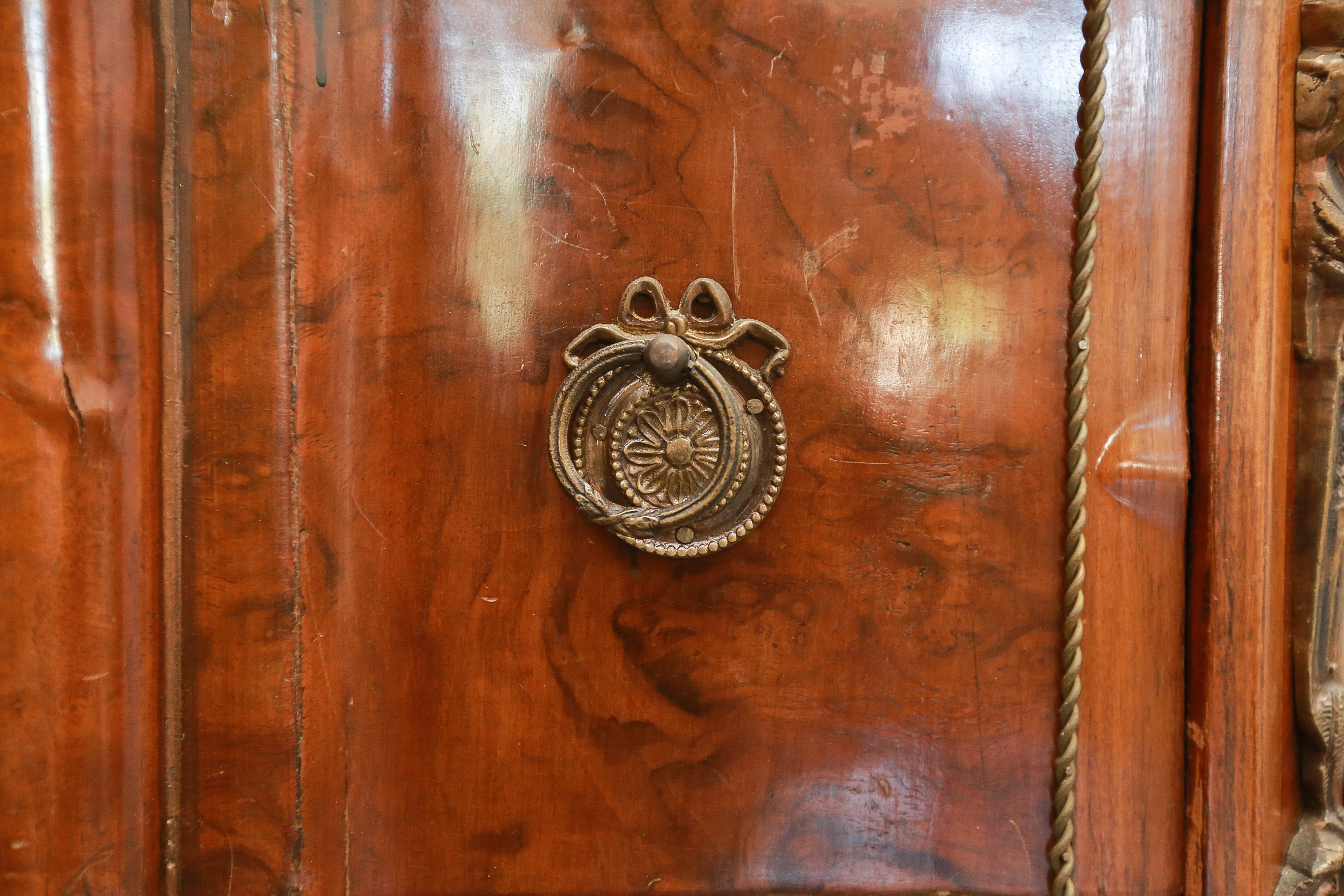 Vintage Louis Phillipe Style Block Front Side Cabinet