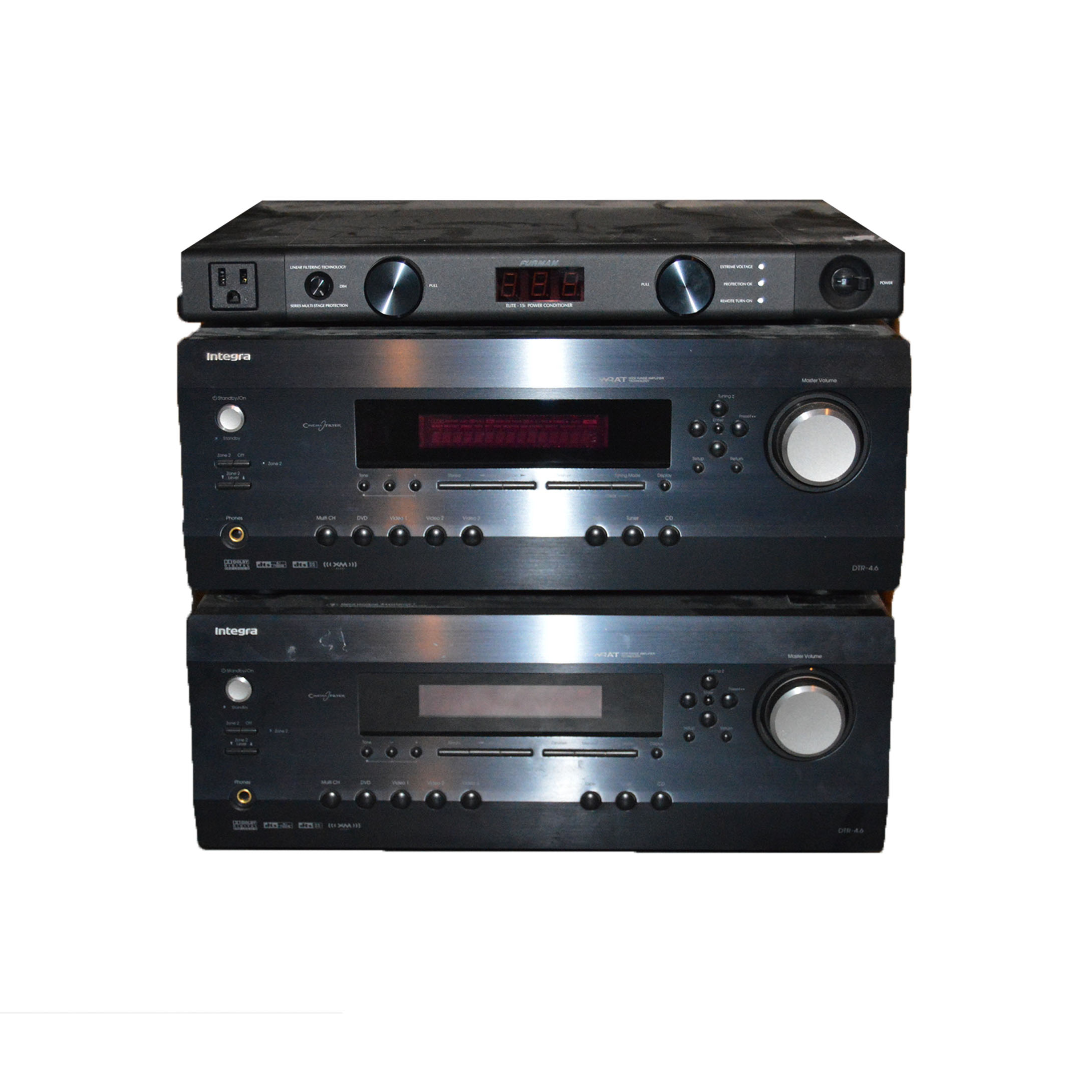 Pair of Integra Home Theaters and One Furman Power Conditioner