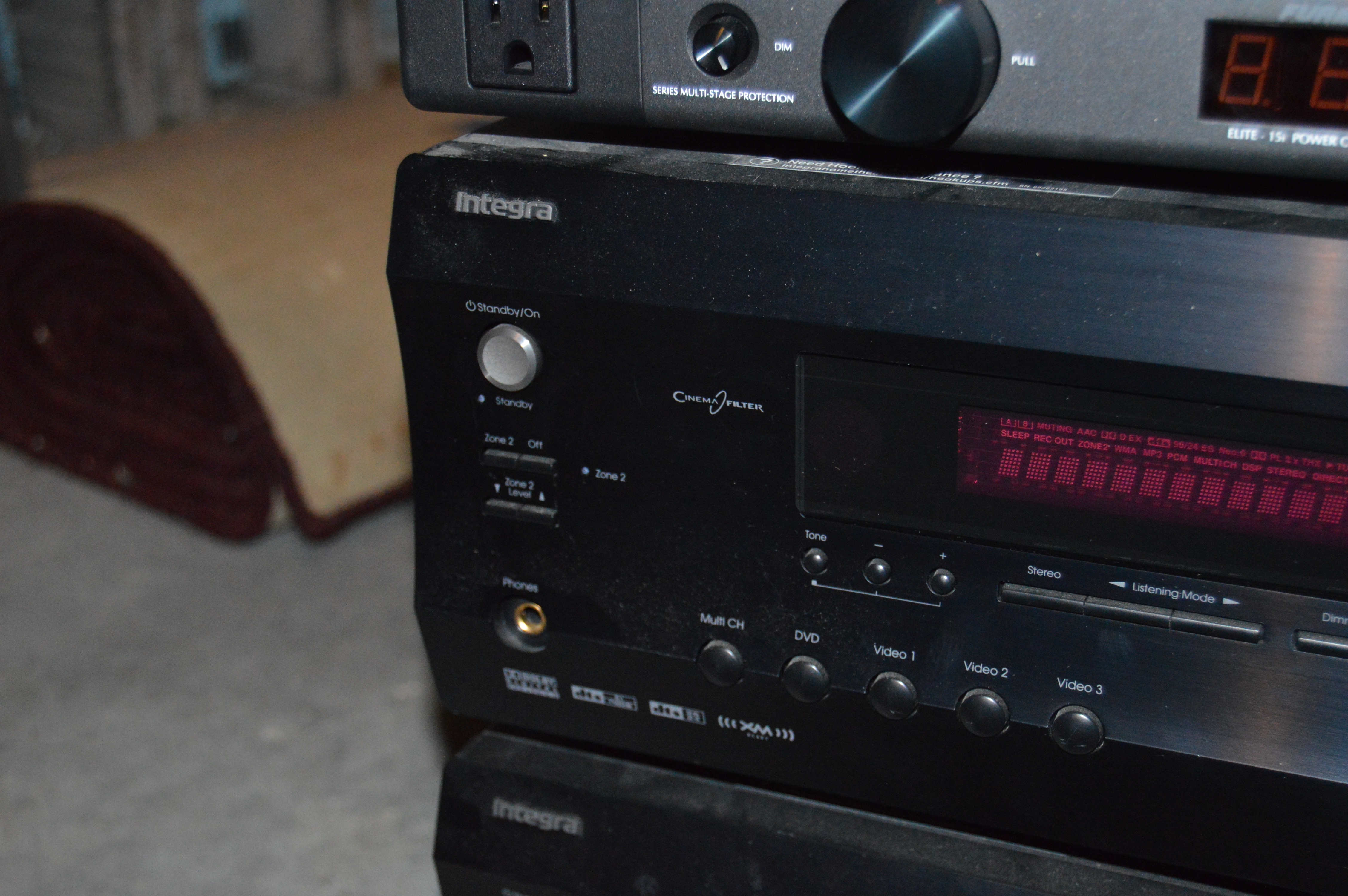 Pair of Integra Home Theaters and One Furman Power Conditioner