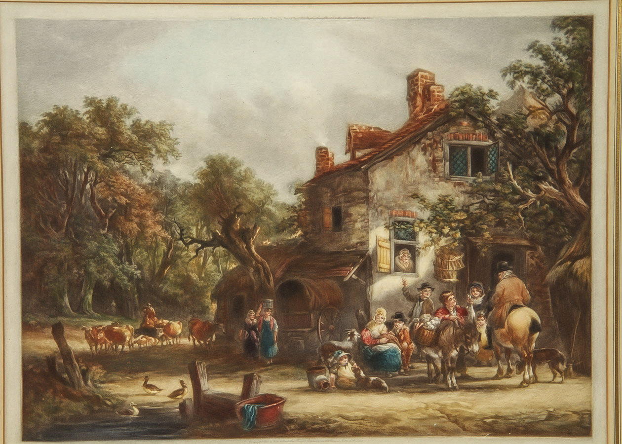 Eugene Tily Mezzotint After a Painting