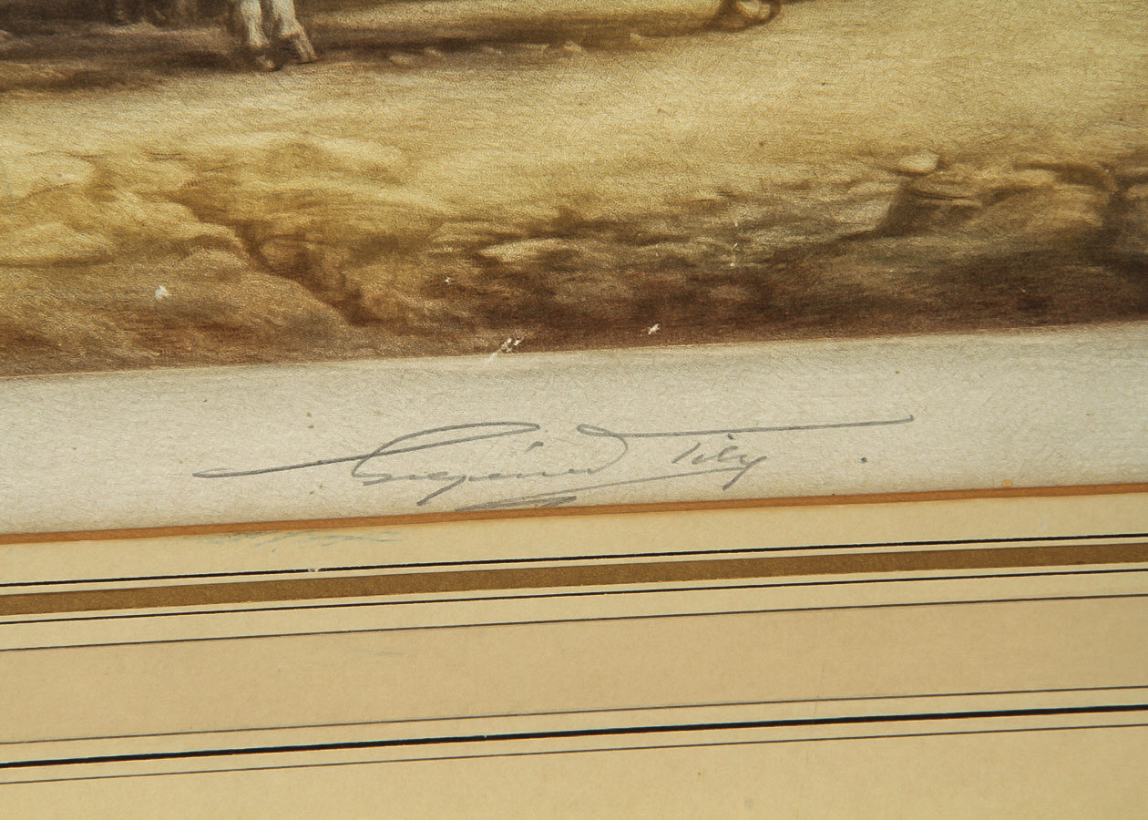 Eugene Tily Mezzotint After a Painting