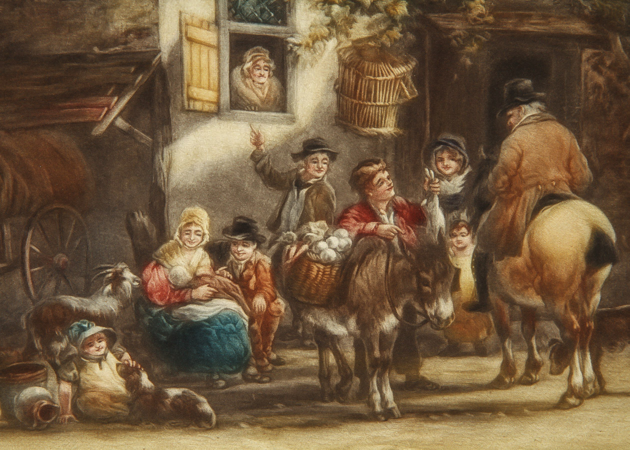 Eugene Tily Mezzotint After a Painting