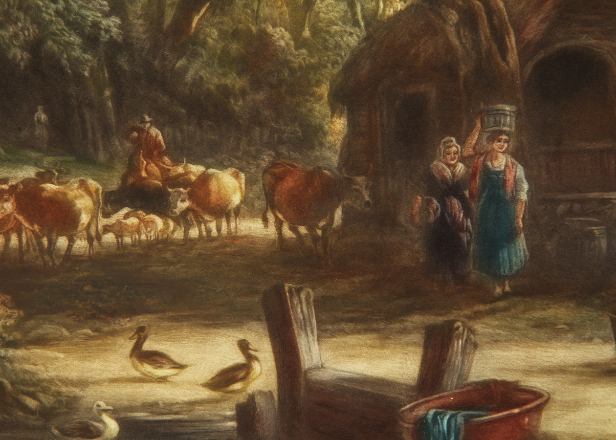 Eugene Tily Mezzotint After a Painting