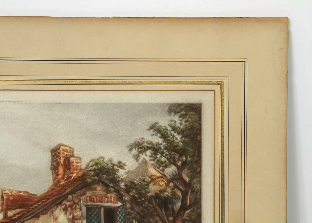 Eugene Tily Mezzotint After a Painting