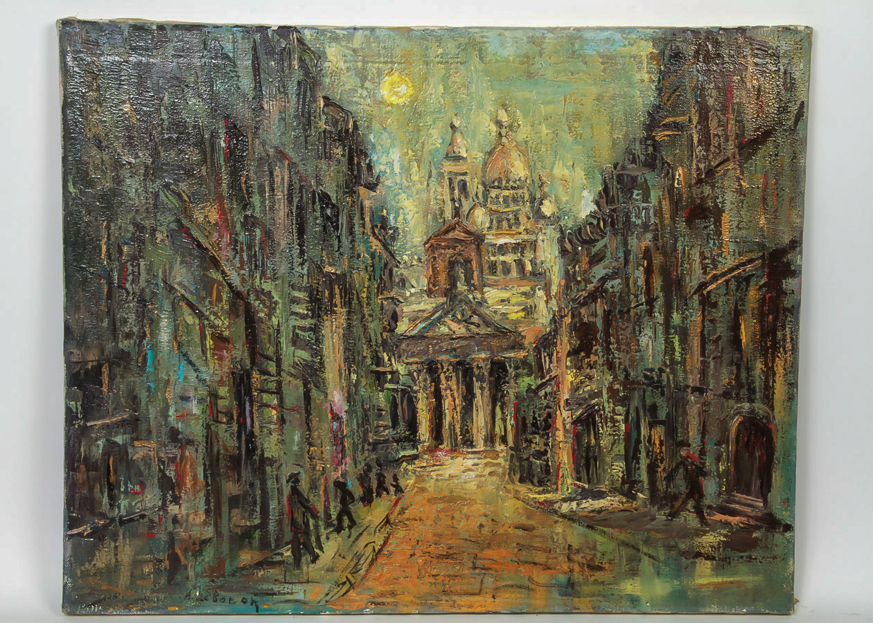 Alice de Boton Oil Painting on Canvas "View of Montmartre, Paris,"