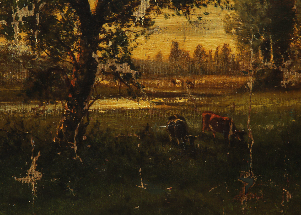 Oil Painting on Canvas of a Rural Landscape