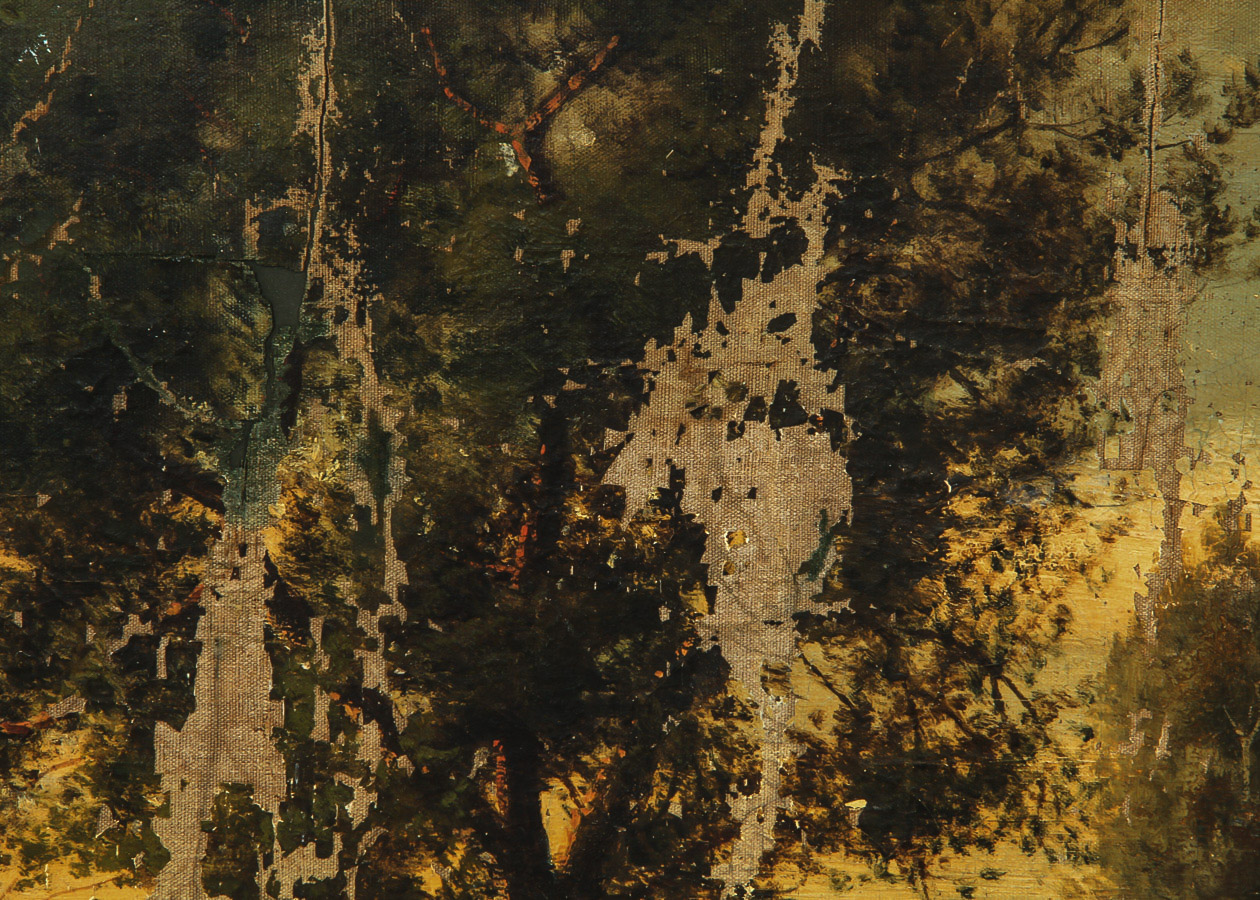 Oil Painting on Canvas of a Rural Landscape