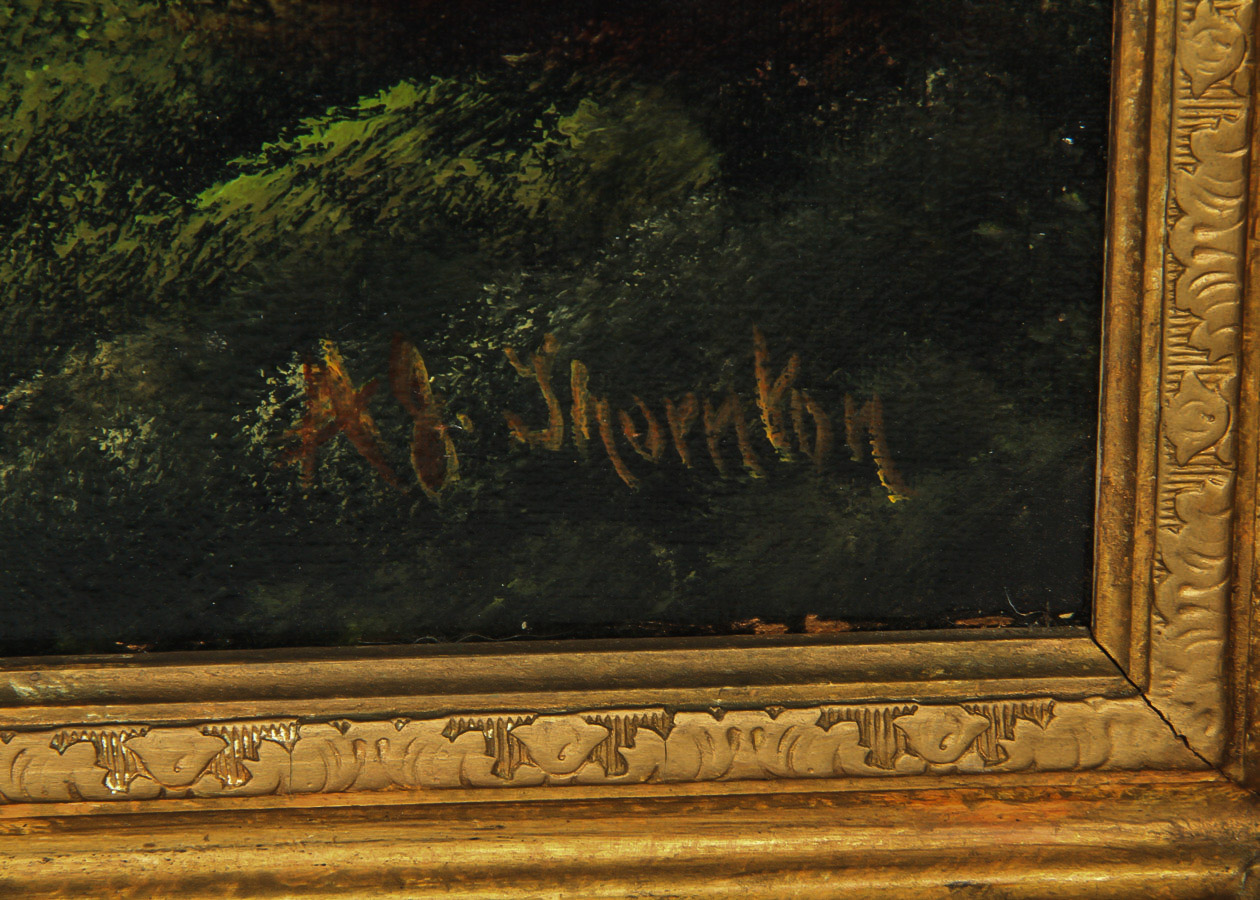 A.J Thornton Oil Painting on Canvas "Still Life of Tropical Fruit"