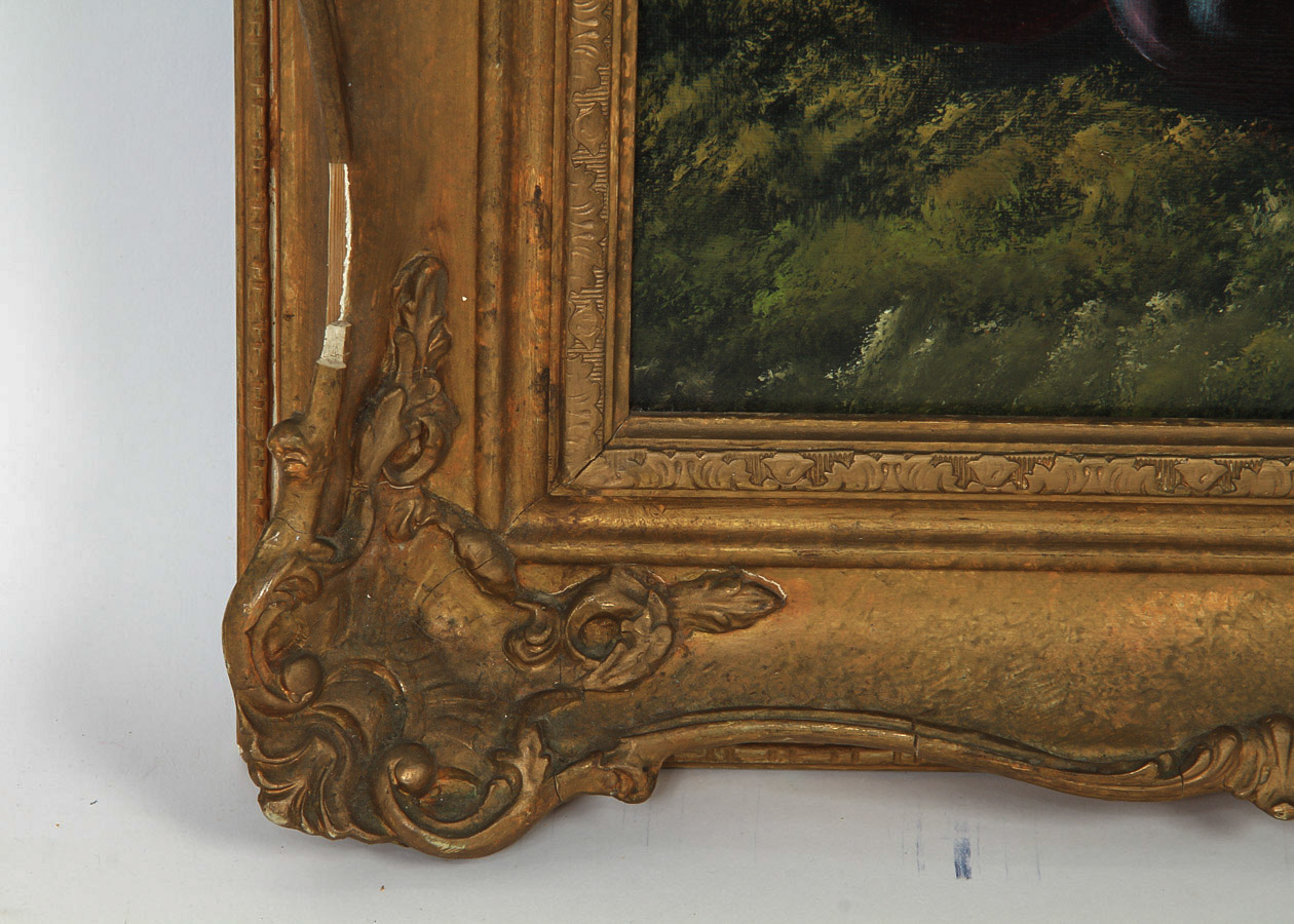 A.J Thornton Oil Painting on Canvas "Still Life of Tropical Fruit"