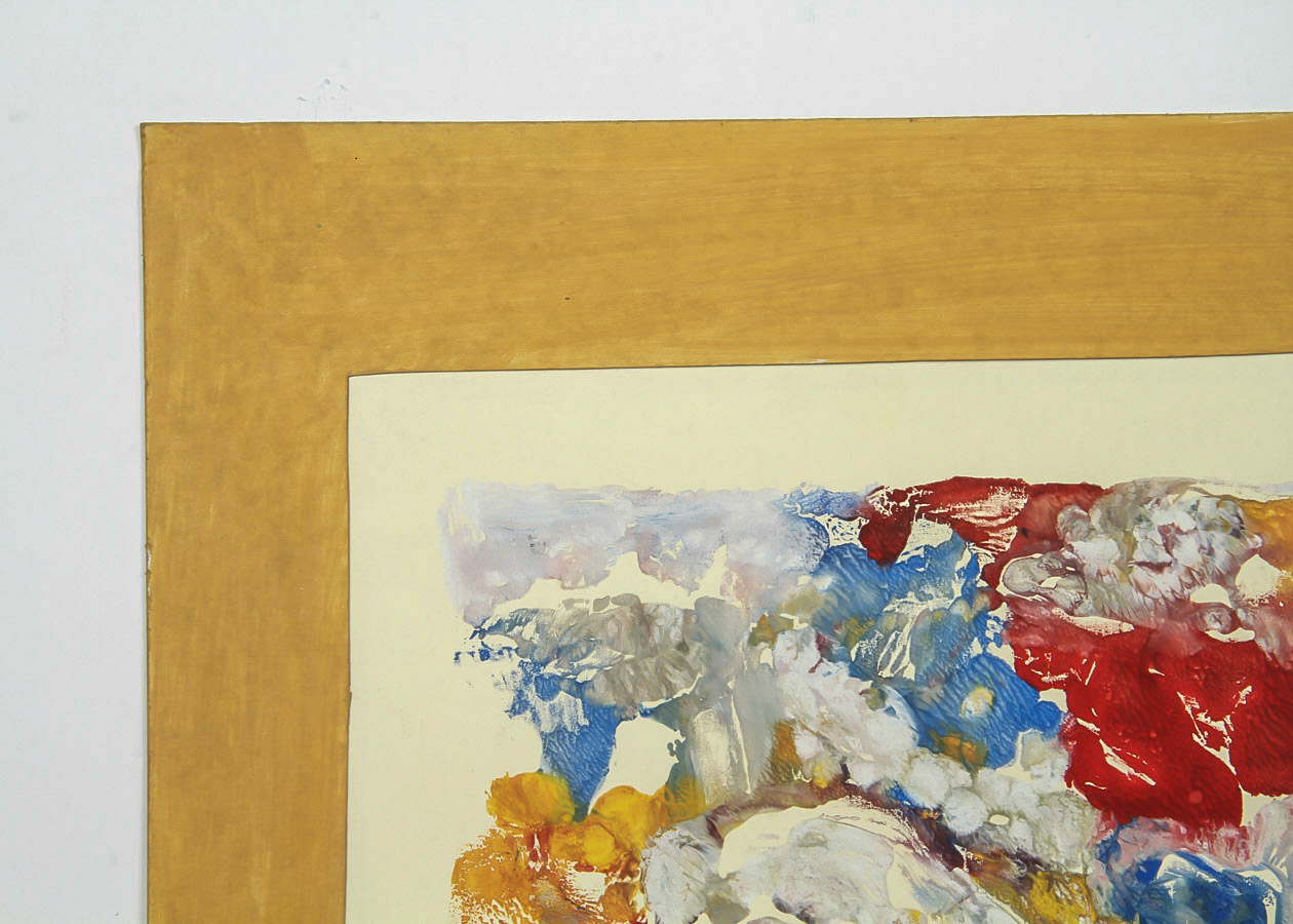 Vera Indenbaum Monotype Print on Paper "Abstracted Landscape"