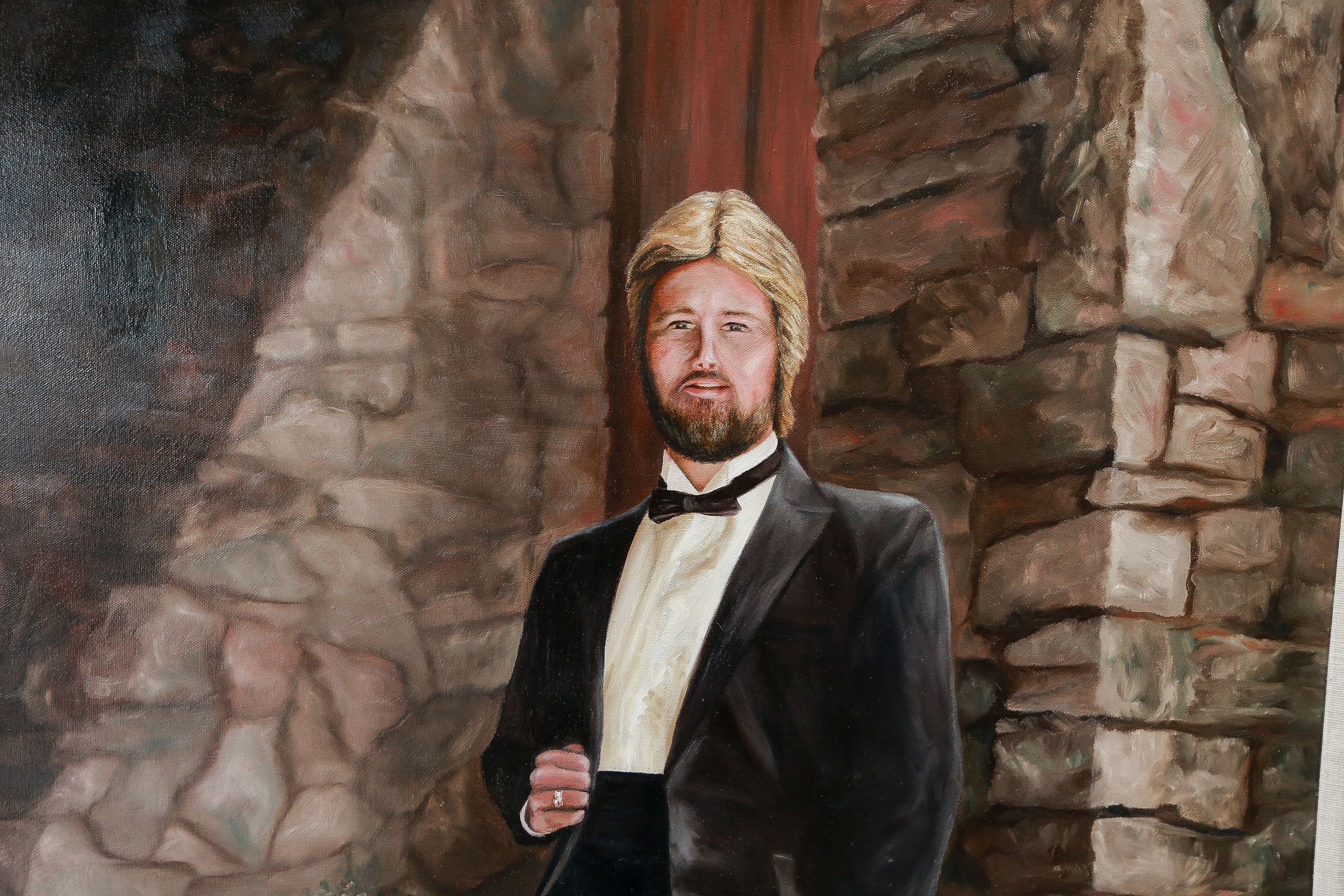 1983 Jerry Ward Oil on Canvas Couple Portraits