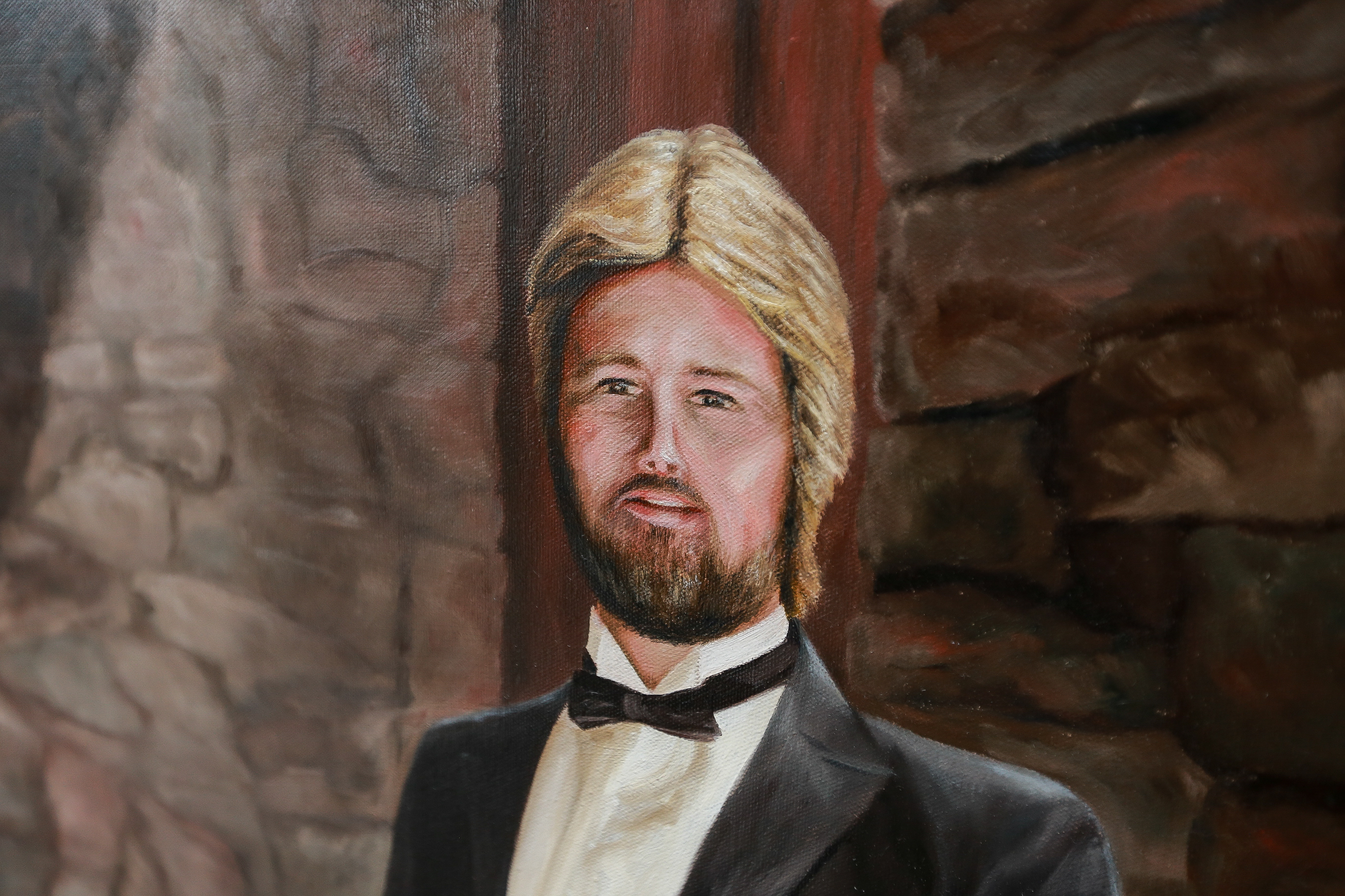 1983 Jerry Ward Oil on Canvas Couple Portraits