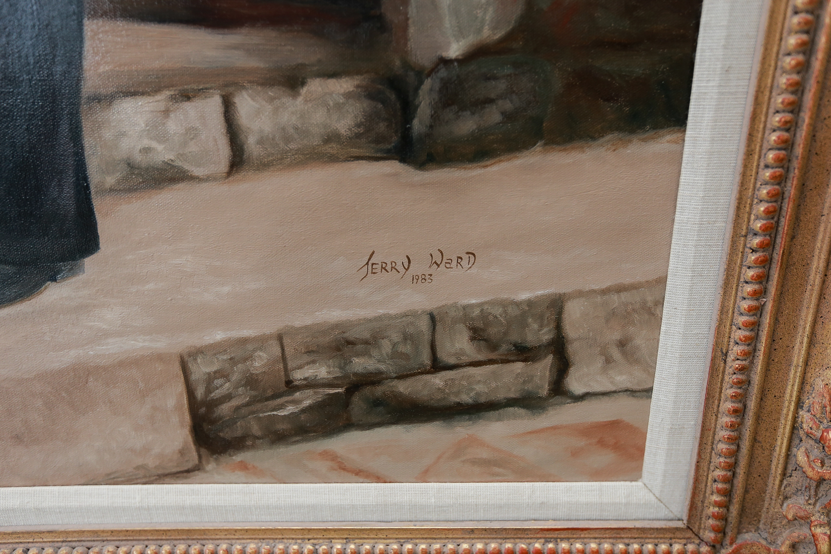 1983 Jerry Ward Oil on Canvas Couple Portraits