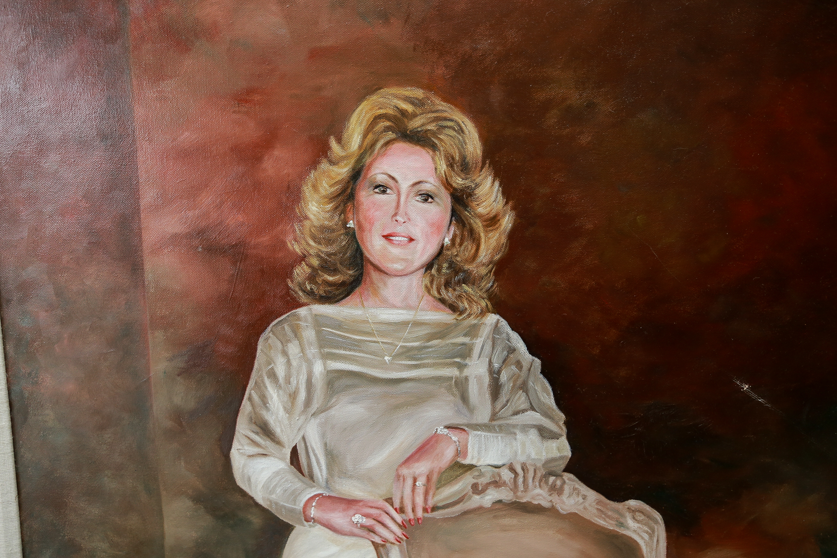 1983 Jerry Ward Oil on Canvas Couple Portraits