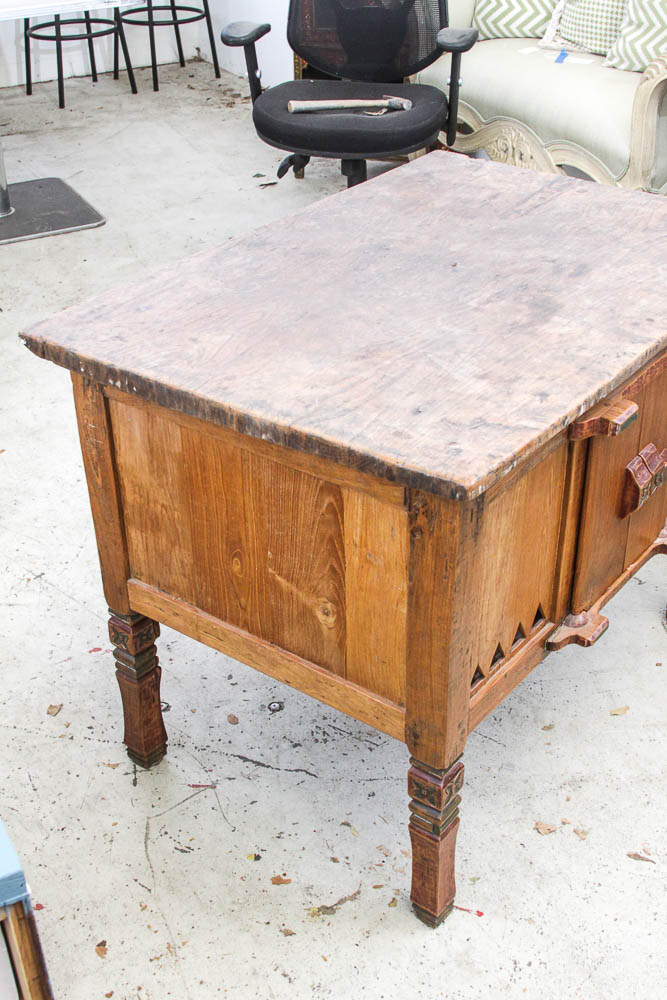 Rustic Antique Kitchen Work Table EBTH