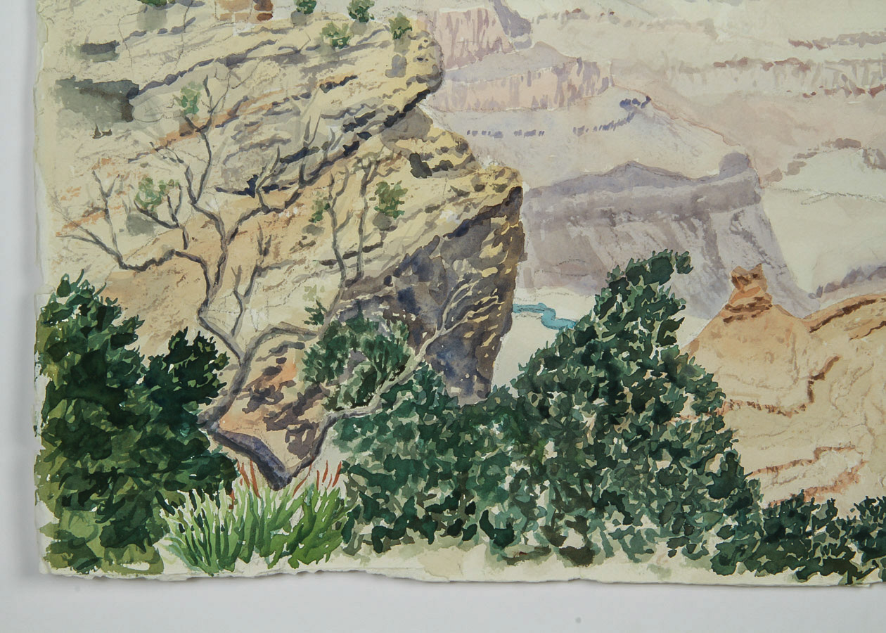 Don Taugher Watercolor Painting on Arches Paper "View of the Grand Canyon"