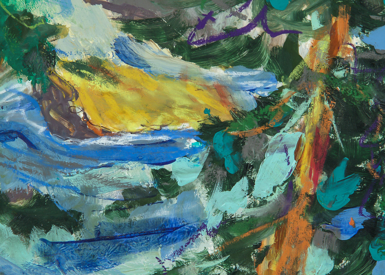Robert Canete Oil and Pastel Painting on Paper "Big Sur Coast"