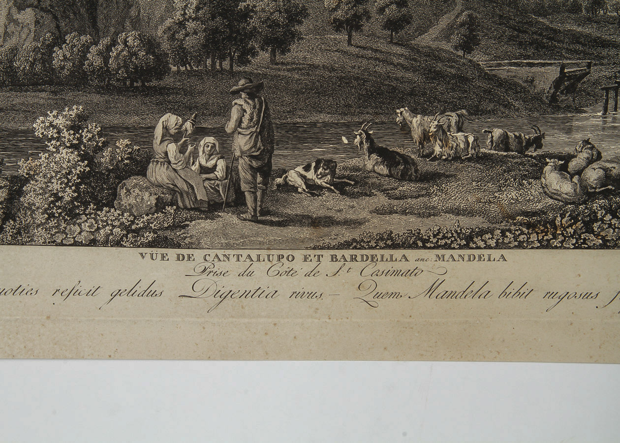 Jacob Philipp Hackert Engraving on Paper "Cantalupo and Bardella"