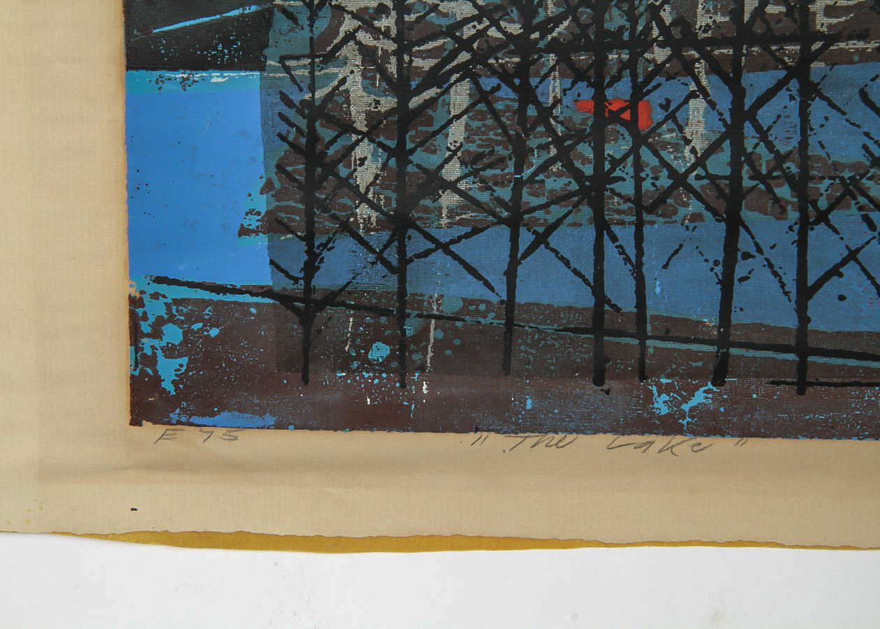 Howard Bradford Serigraph on Paper "The Lake"