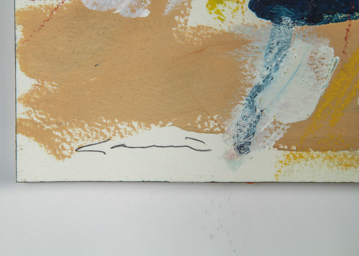 Robert Canete Mixed Media Painting on Paper of Roller Coaster