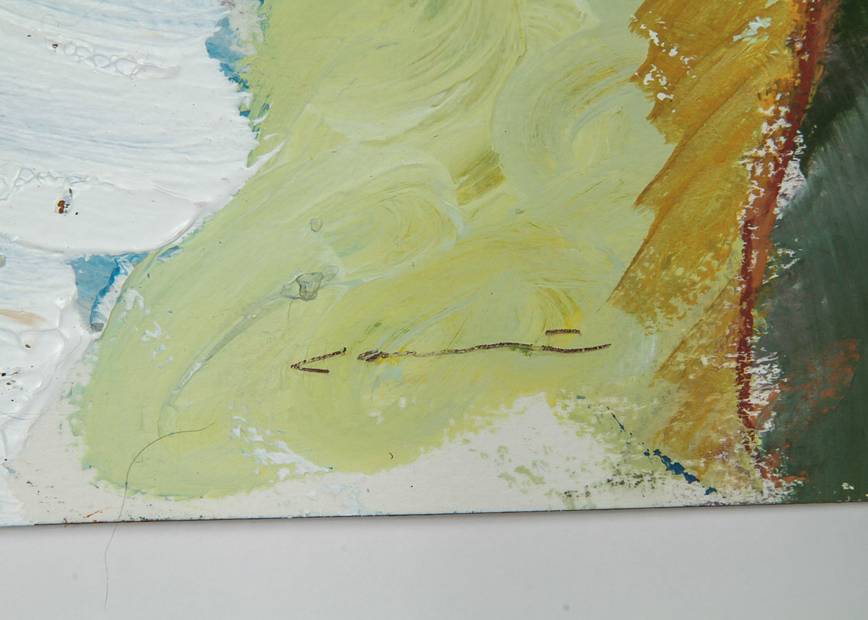 Robert Canete Mixed Media Painting on Paper "Carmel Coastal"