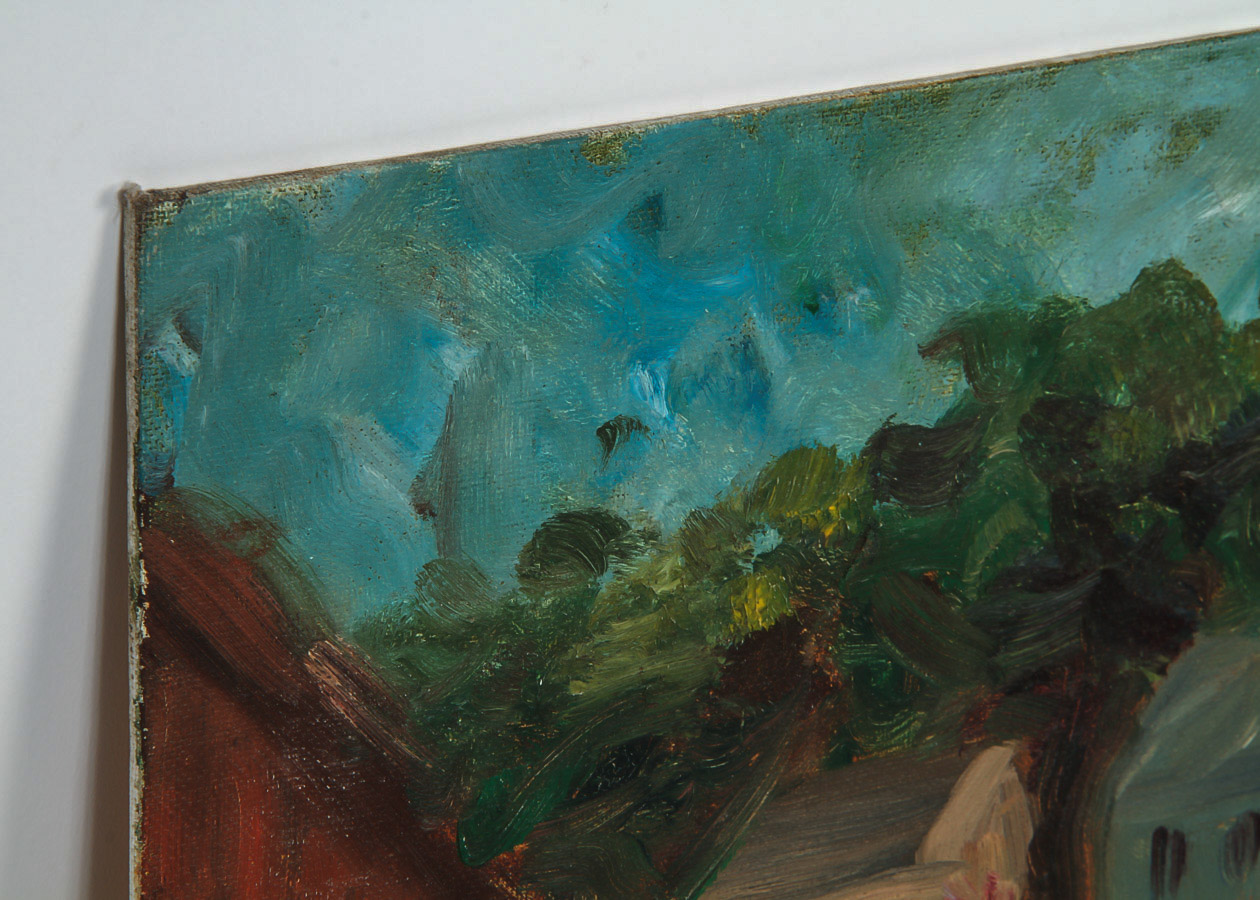 Evelyn Meck Oil on Canvas Board "New England Harbor"