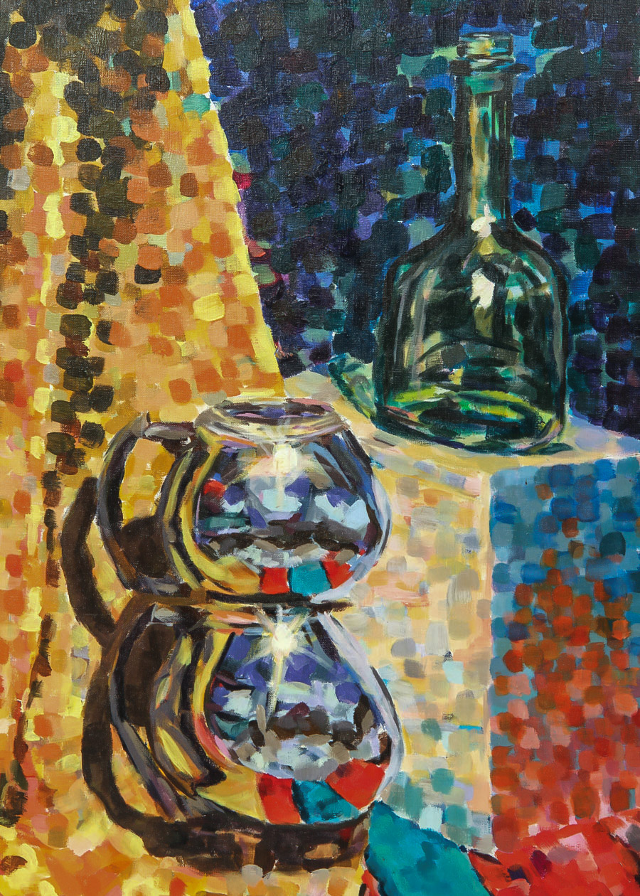 Oil Painting on Canvas Board Still Life