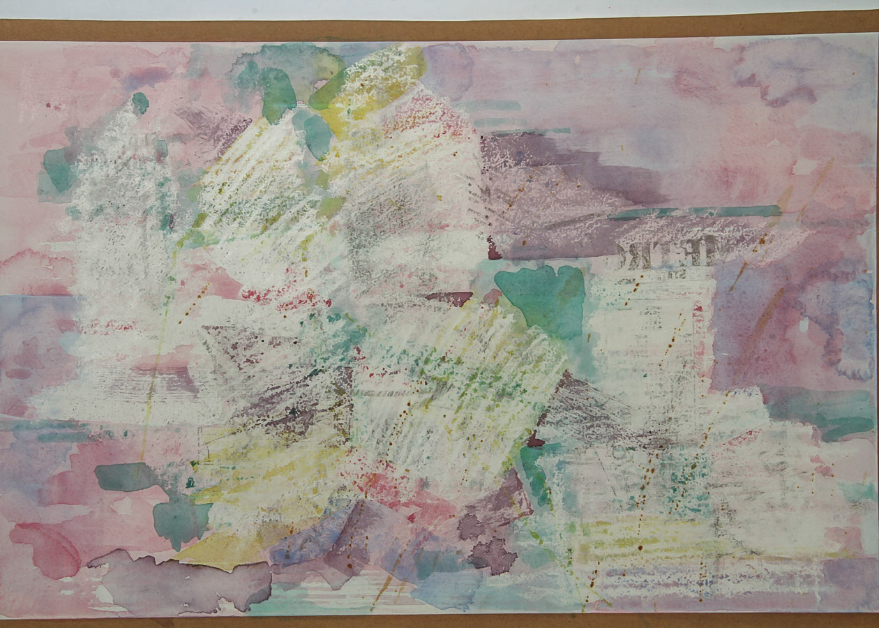 Watercolor Painting on Paper "Pastel Abstract"