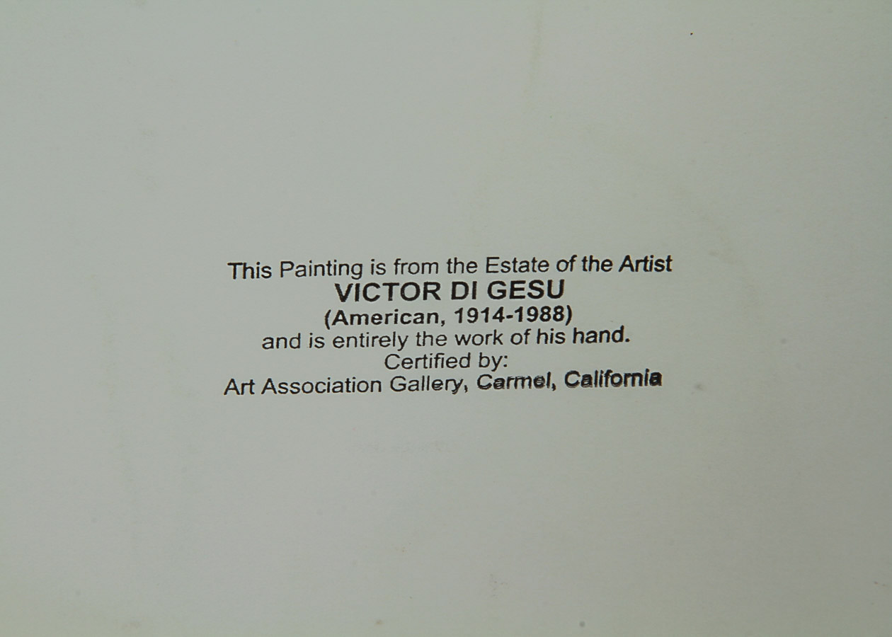 Victor Di Gesu Oil Painting on Paper "Young Woman in a Kimono"