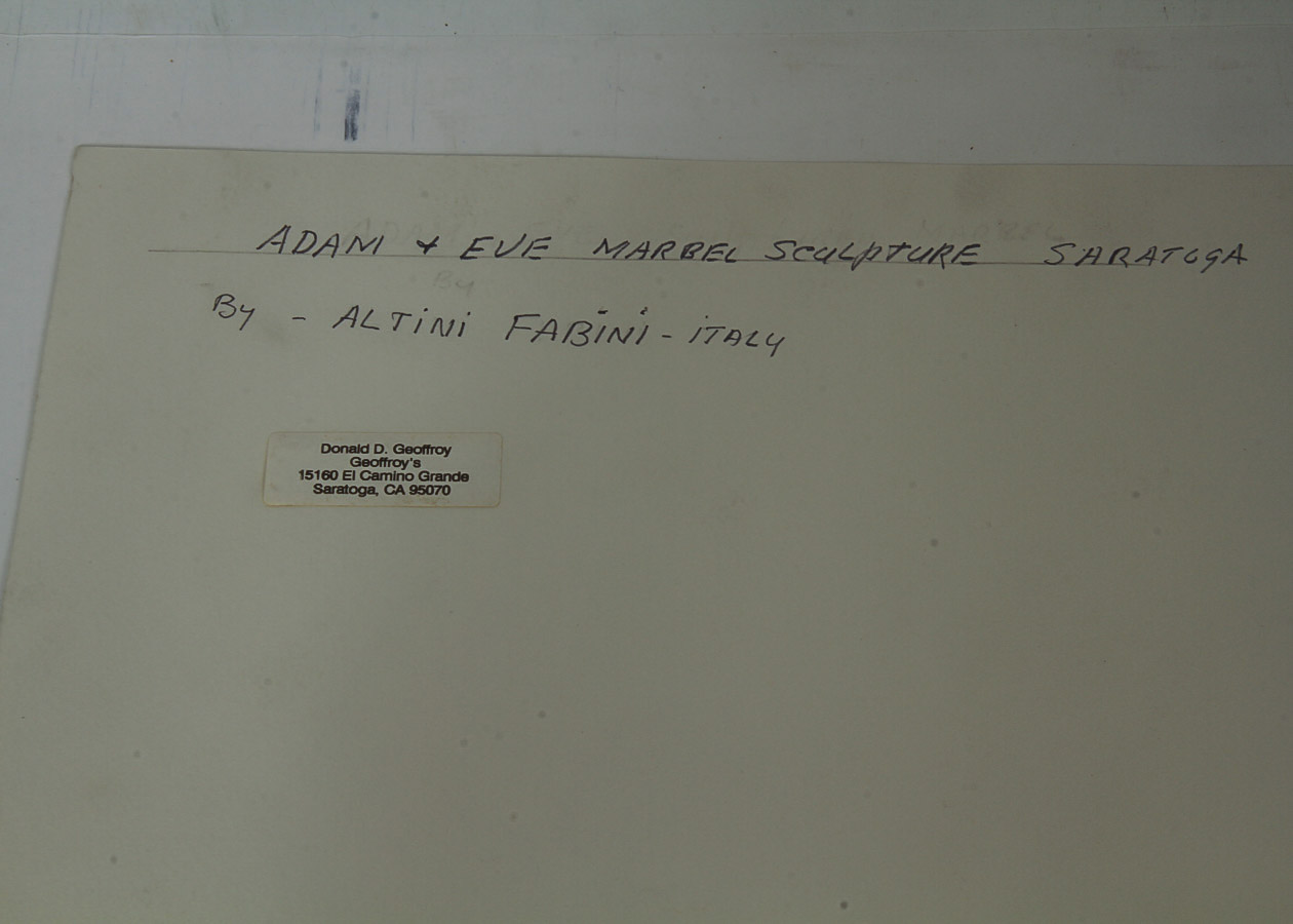 Donald Geoffroy Watercolor Painting on Paper "Adam and Eve"