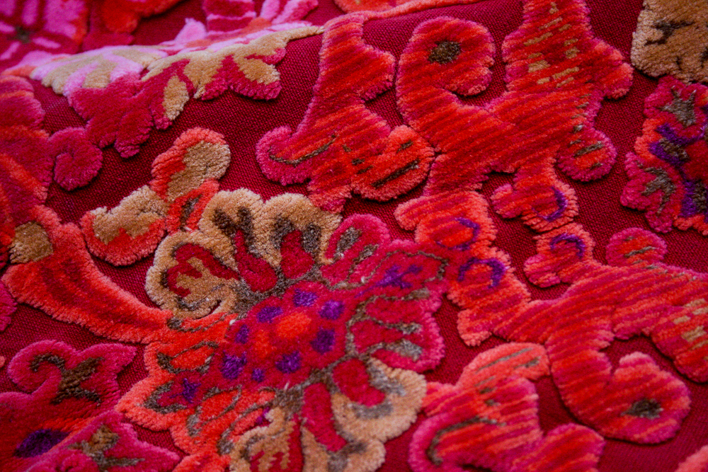 1970s Bates Mill Velvet Chenille Bedspread