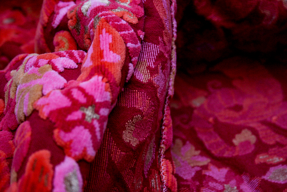 1970s Bates Mill Velvet Chenille Bedspread