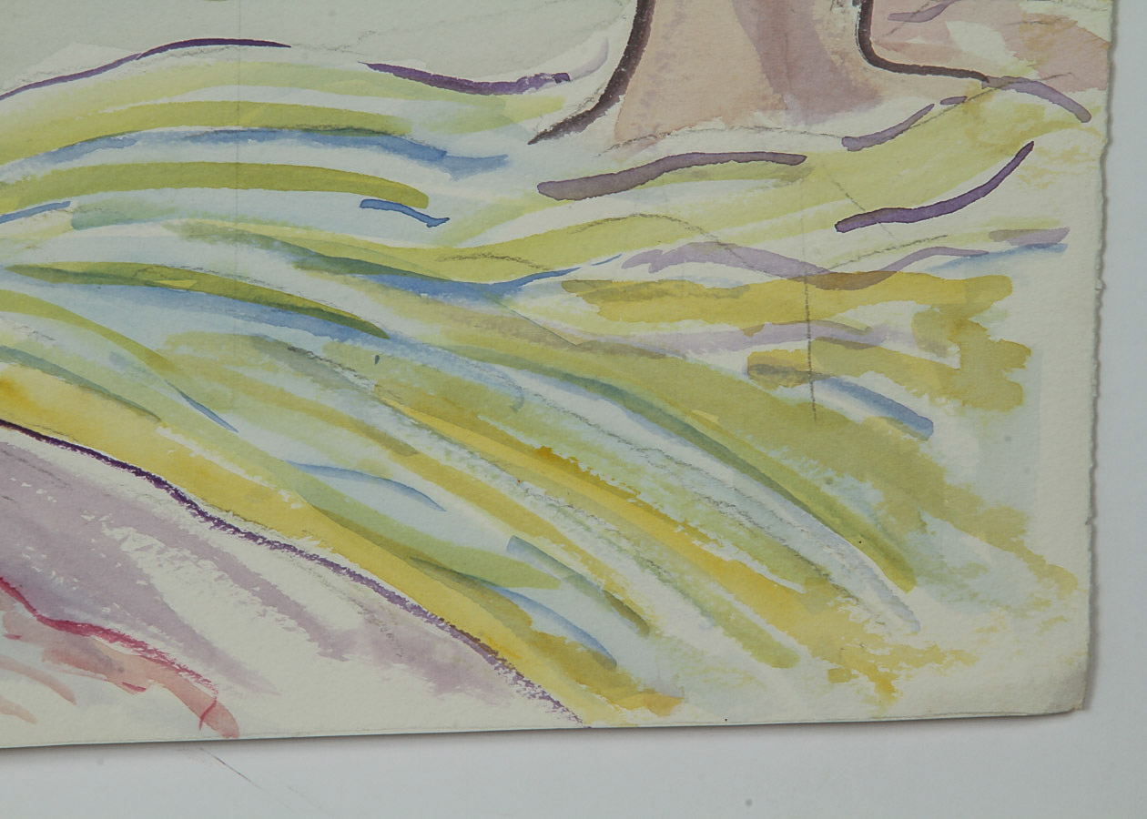 Donald Geoffroy Watercolor Painting on Paper "Saratoga Trails"