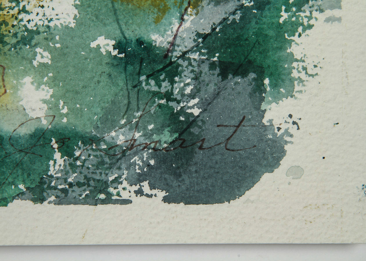 Jo Smart Watercolor Painting on Paper "Lake Landscape"