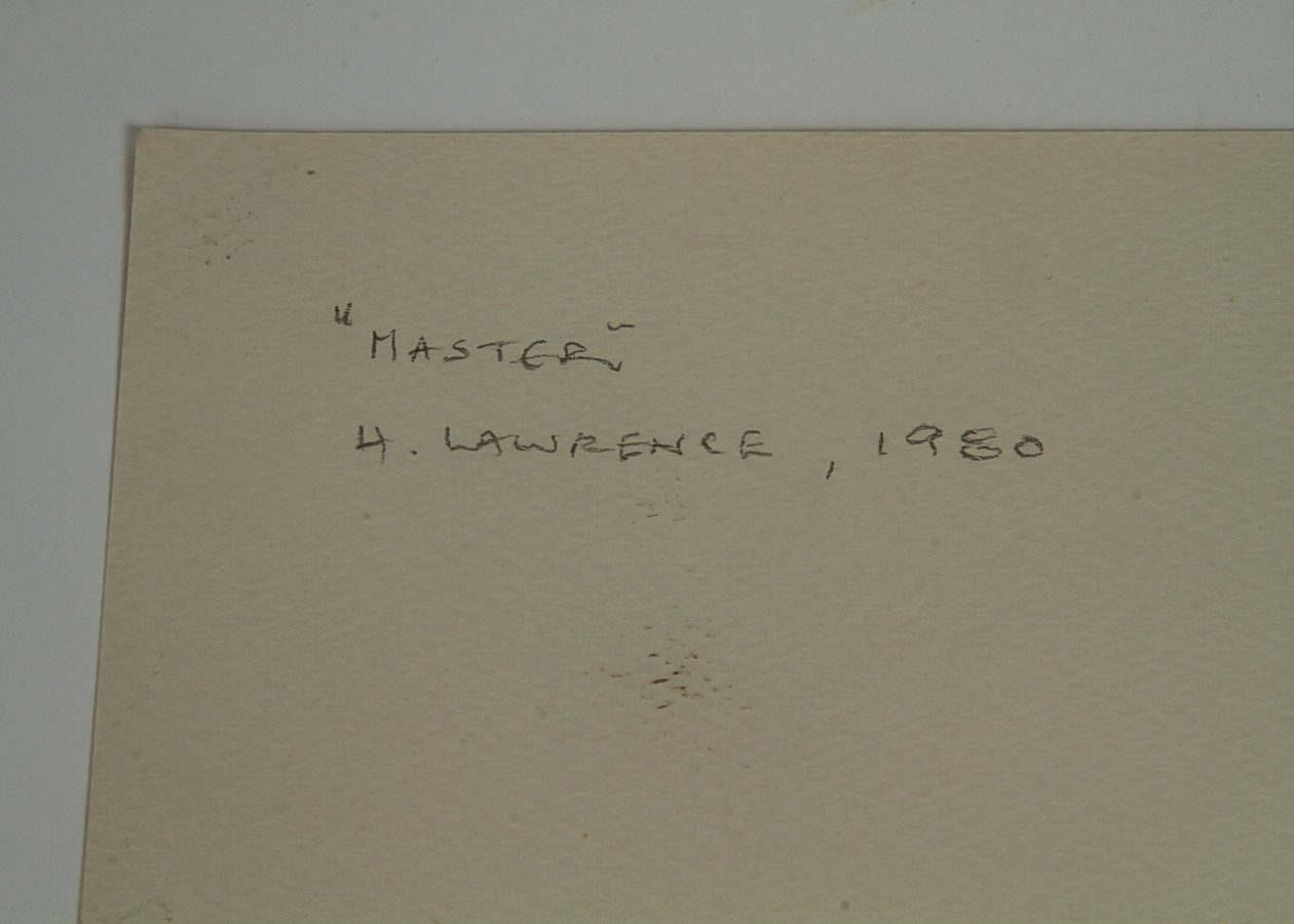 Signed Charcoal Drawing on Paper "Portrait of a Great Dane"