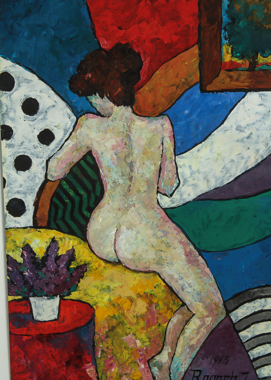 Tatiana Rogacheva Oil Painting on Paper "Seated Nude"