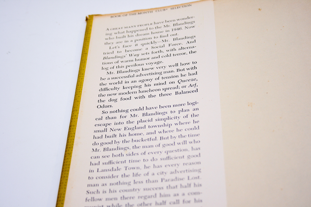 Hardcover Books by Eric Hodgins Featuring "Blandings' Way"