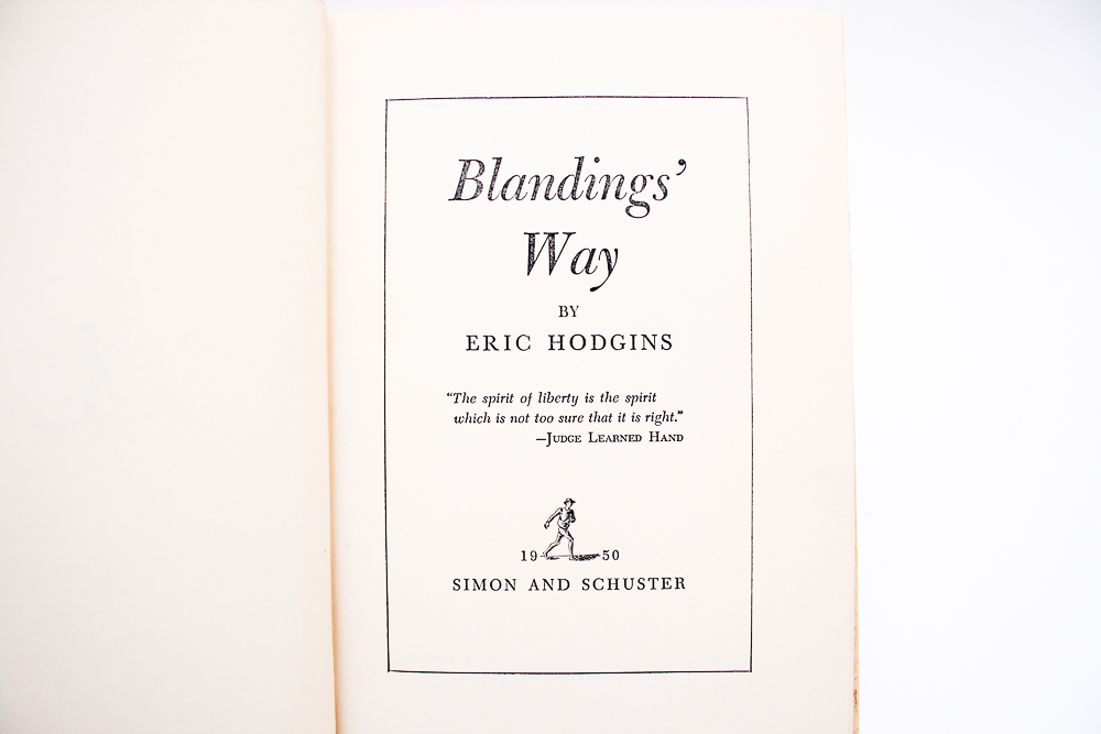 Hardcover Books by Eric Hodgins Featuring "Blandings' Way"