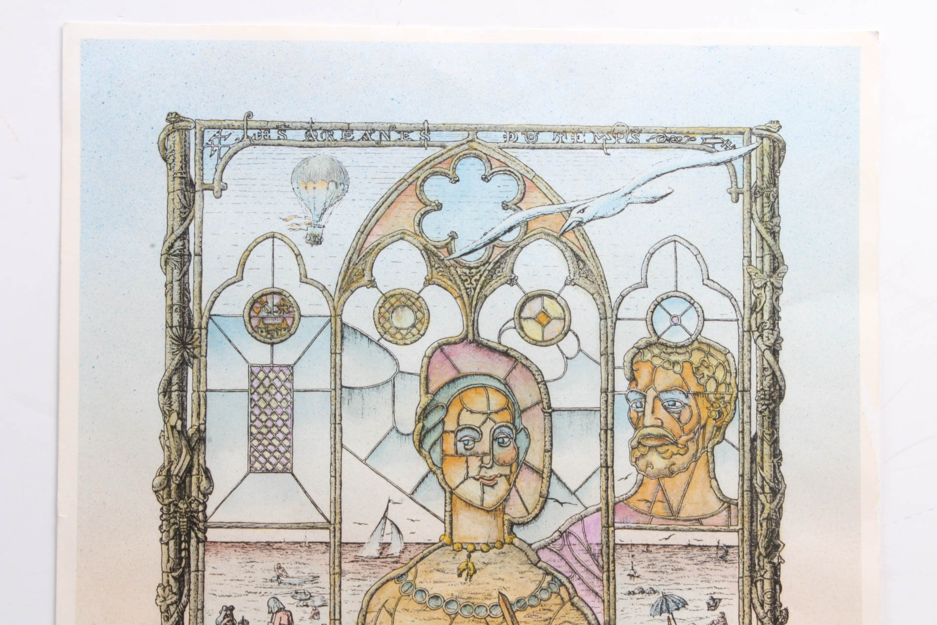 Tudor Banus Colored Lithograph "Les Arcanes Du Temps"