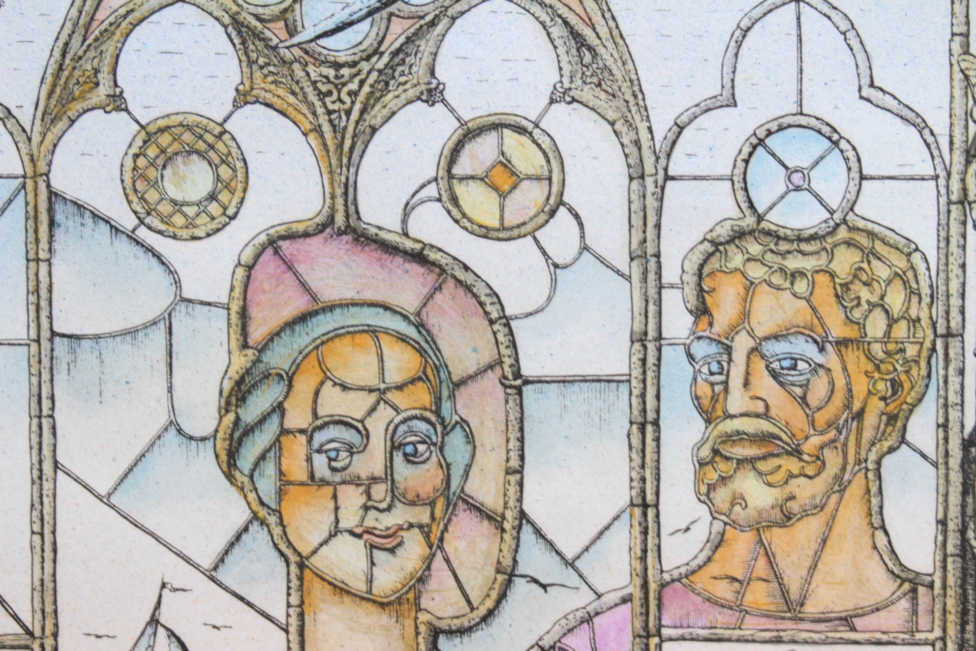 Tudor Banus Colored Lithograph "Les Arcanes Du Temps"