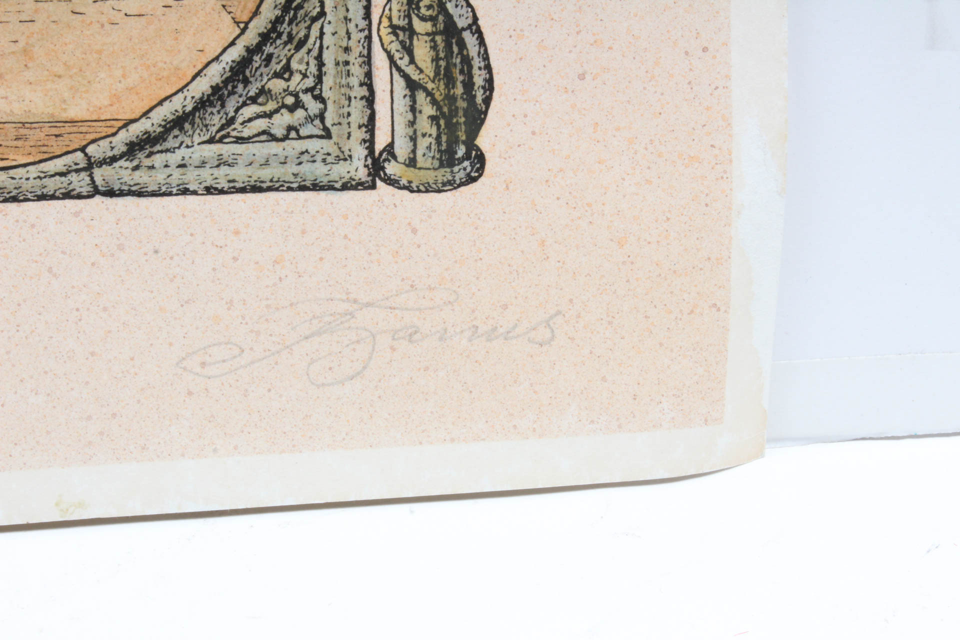 Tudor Banus Colored Lithograph "Les Arcanes Du Temps"