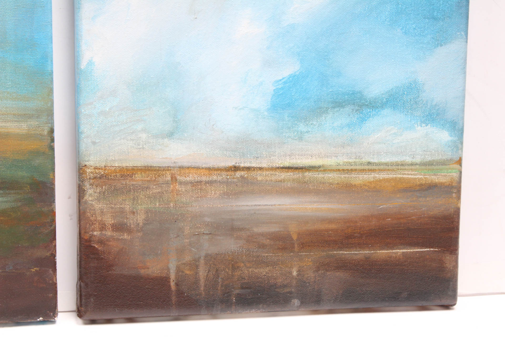 Three David Senecal "Terrae Nullius" Paintings