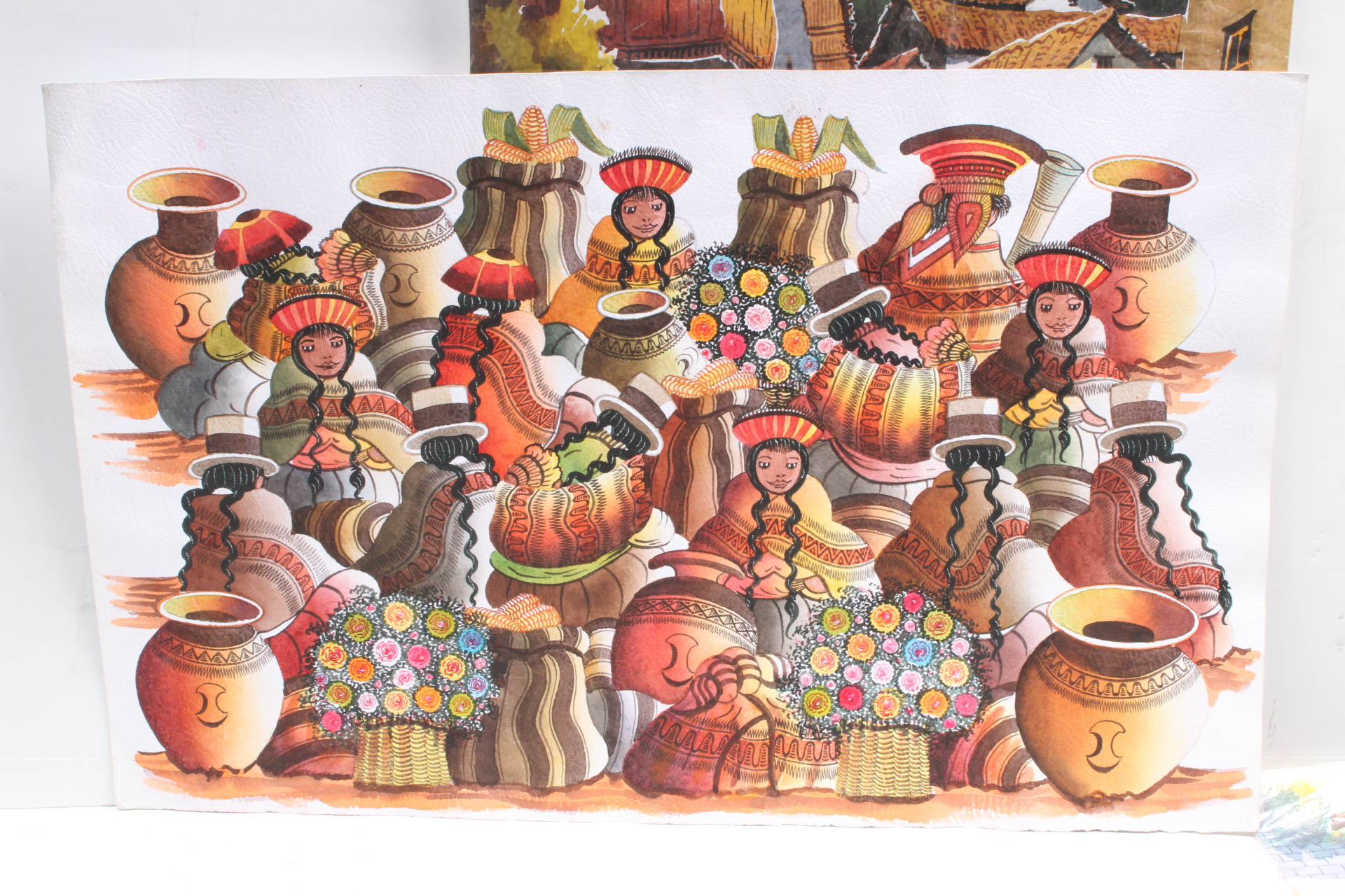 Collection of Colorful Peruvian Artworks