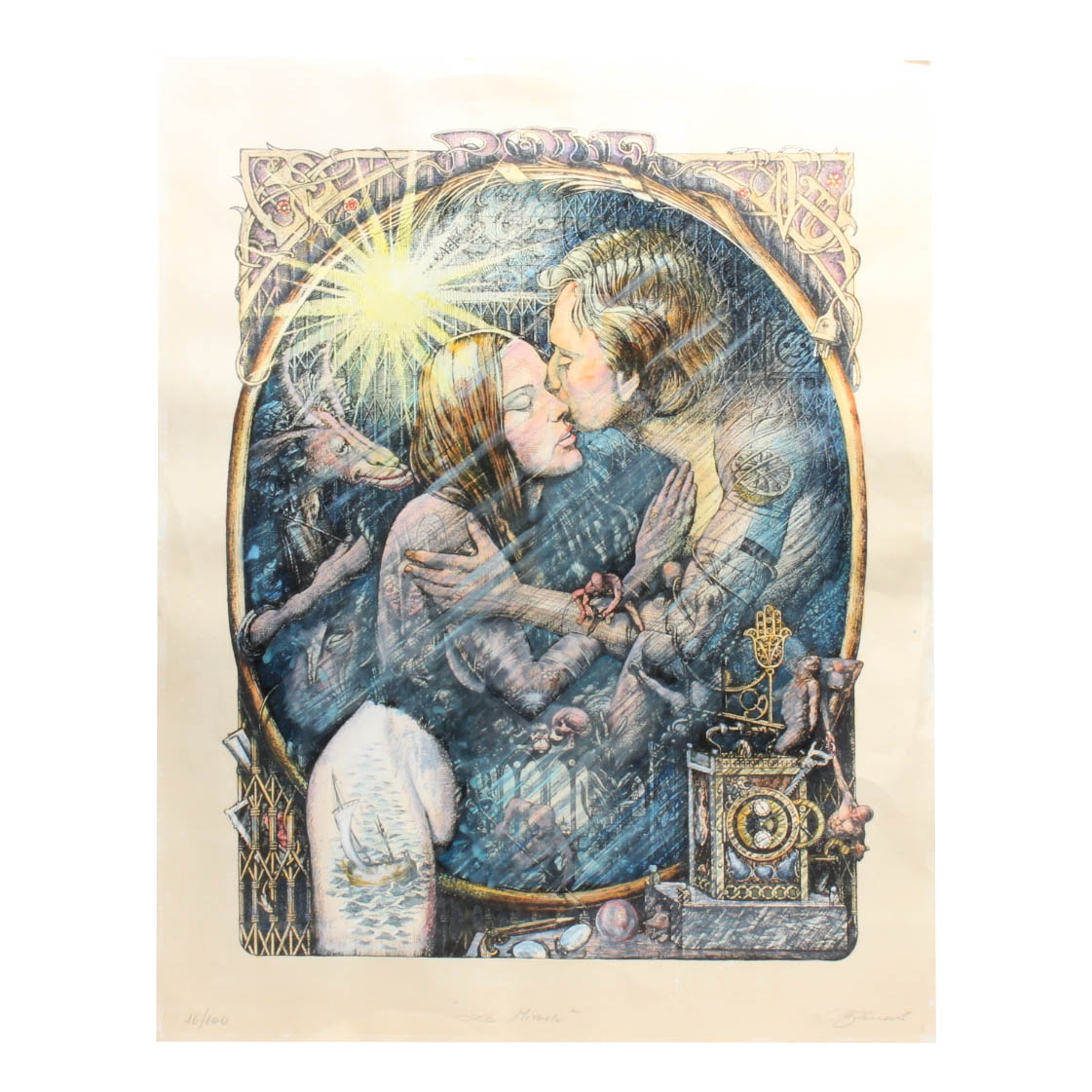 Tudor Banus "Le Miroir" Color Lithograph