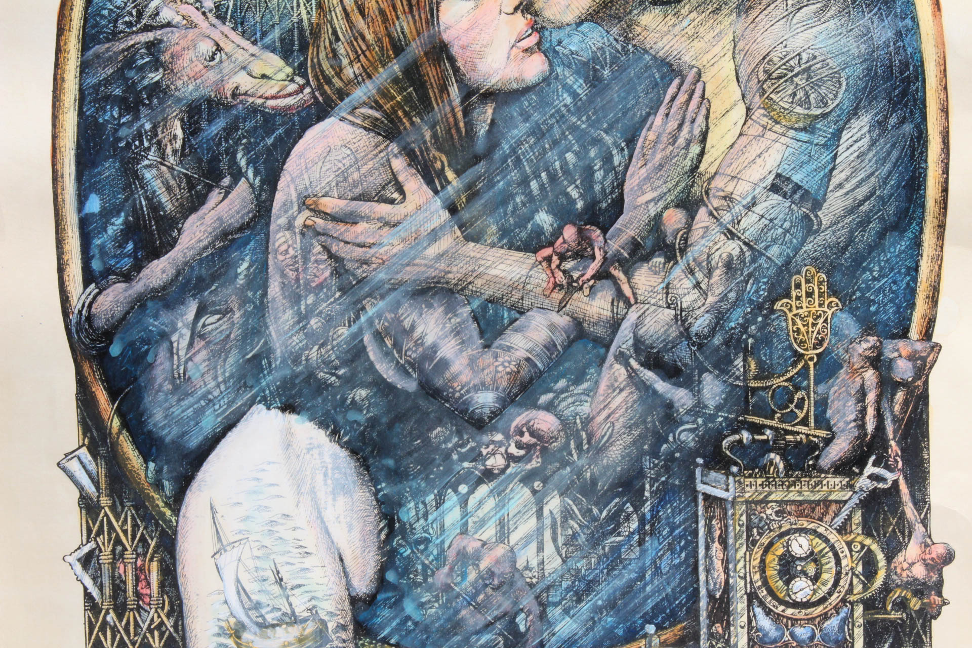 Tudor Banus "Le Miroir" Color Lithograph