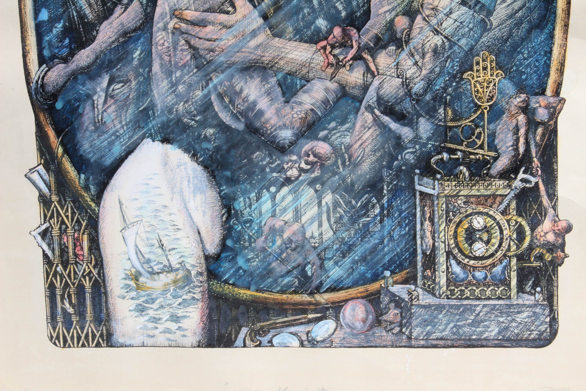 Tudor Banus "Le Miroir" Color Lithograph