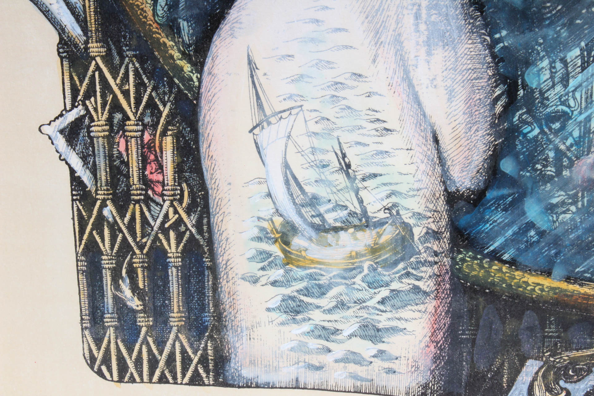 Tudor Banus "Le Miroir" Color Lithograph