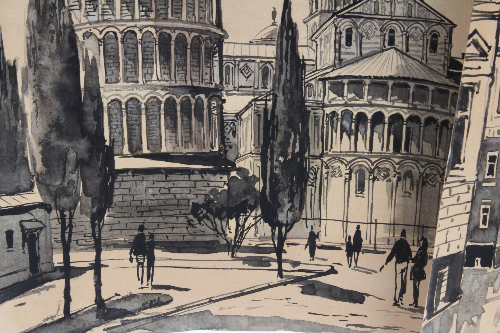 Collection of Ink Drawings of World Landmarks