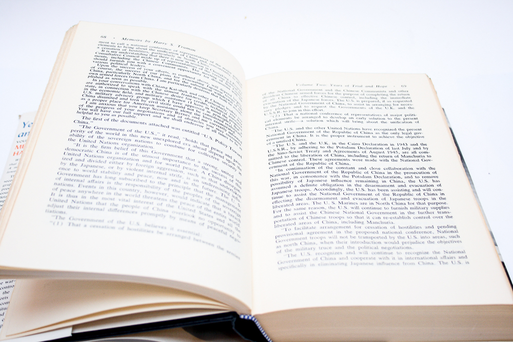 First Edition "Year of Decisions" by Harry S. Truman in Two Volumes